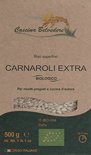 Cascina Belvedere Riso superfino – Bio – Risotto-Reis Carnaroli aus Italien/Piemont, 3er Pack (3 x 0.5 kg)