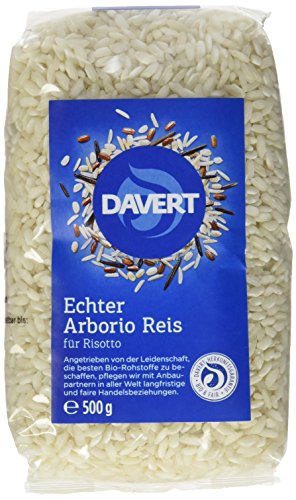 Davert Arborio Reis weiß für Risotto, 4er Pack (4x 500 g) – Bio